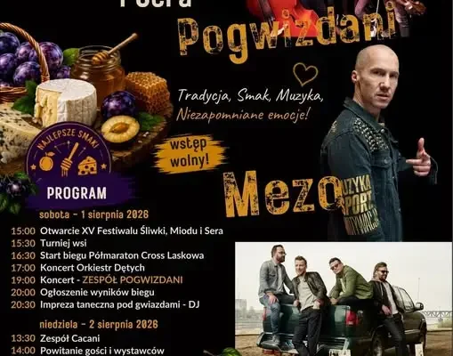 XV Festiwal Śliwki, Miodu i Sera w Laskowej – weekend pełen smaków i atrakcji