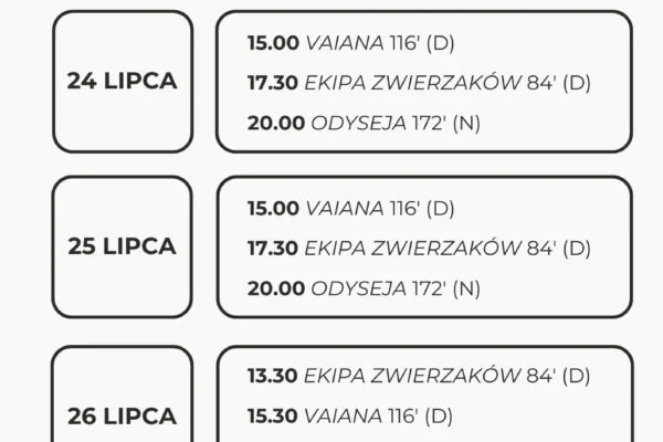 Wakacyjny weekend w Kinie Luboń 2.0 – repertuar od 24 do 26 lipca
