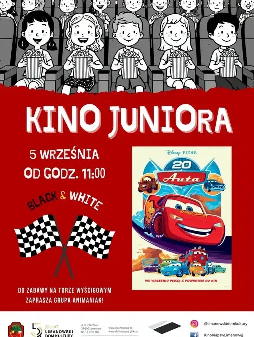 Kino Juniora w Limanowej zaprasza na 20-lecie „Aut” – Zygzak McQueen wraca na ekran