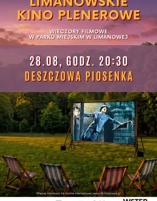 Ostatni seans Limanowskiego Kina Plenerowego: „Deszczowa piosenka” w Parku Miejskim