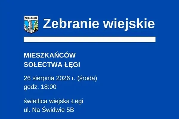 Zebranie wiejskie w Łęgach – mieszkańcy dyskutują o sprawach sołectwa