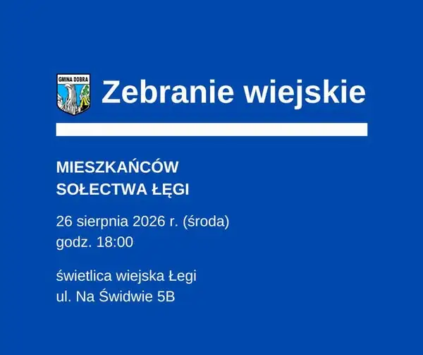 Zebranie wiejskie w Łęgach – mieszkańcy dyskutują o sprawach sołectwa