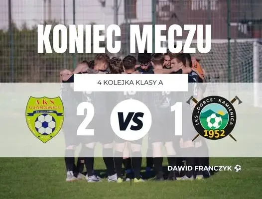 Porażka w doliczonym czasie: Gorce Kamienica ulegają AKS Ujanowice 2:1