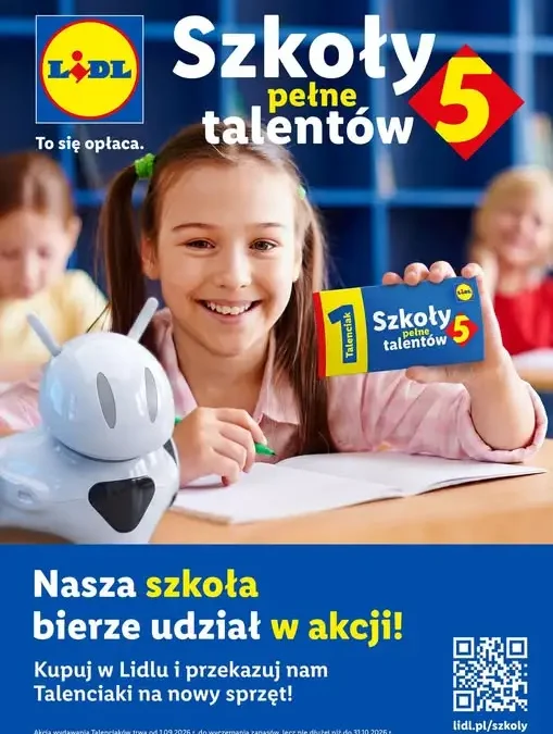 Szkoła w Kamienicy po raz kolejny w akcji Lidla „Szkoły pełne talentów” – zbieramy talenciaki!