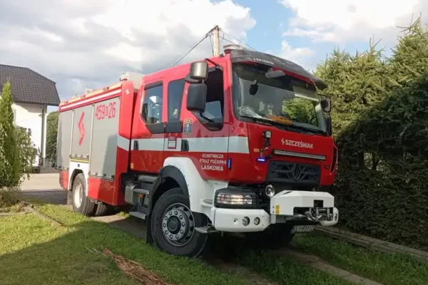 Pożar sadzy w Laskowej – interwencja OSP Laskowa i JRG Limanowa
