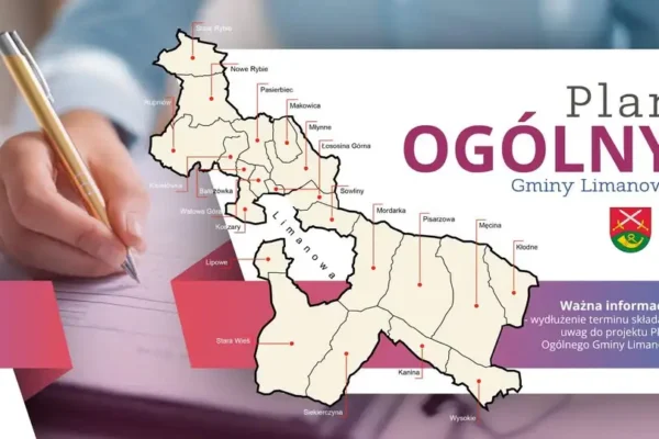 Wydłużono termin składania uwag do projektu planu ogólnego gminy Limanowa
