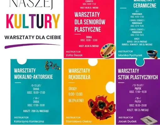 Limanowski Dom Kultury ogłasza zapisy na nowy sezon warsztatów