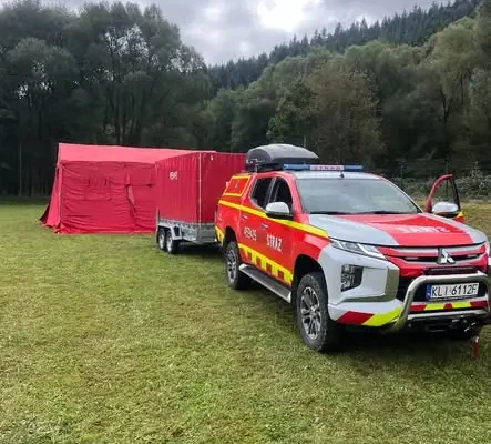 OSP Laskowa i OSP Kamienica w kompanii logistycznej WATRA na terenie powiatu suskiego