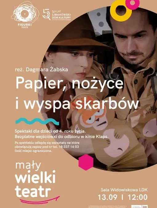 „Papier, nożyce i wyspa skarbów” – teatralna niedziela dla dzieci w Limanowej