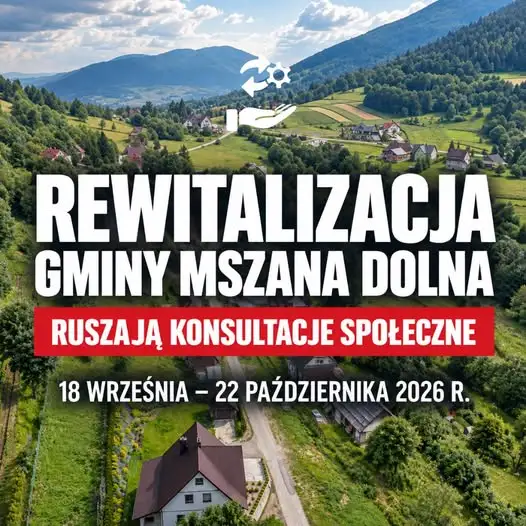 Mszana Dolna: konsultacje społeczne w sprawie rewitalizacji gminy